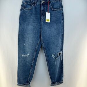NWT BDG Urban Outfitters Mom High Waisted Tapered Leg Ripped Jeans